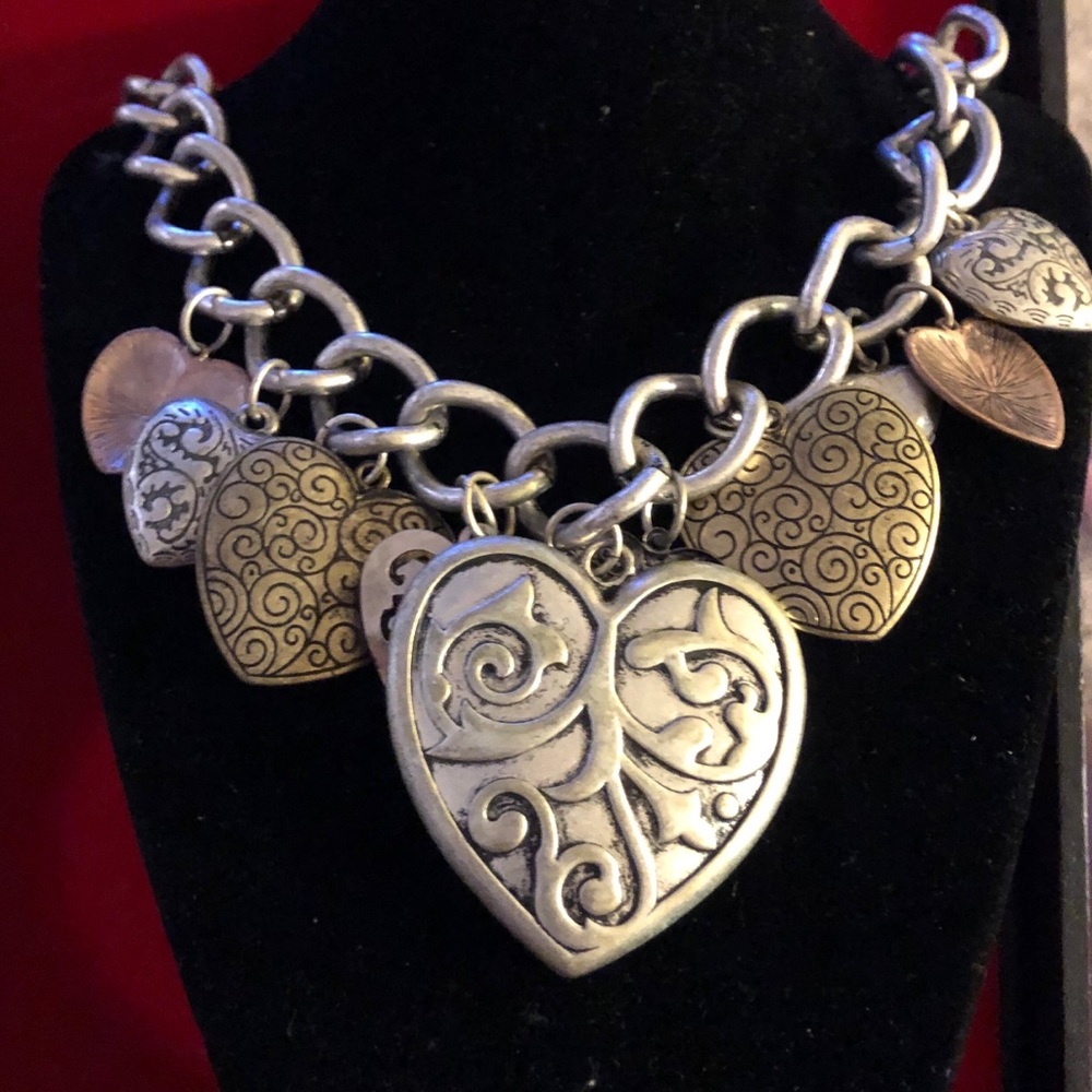 Metal Heart Charm Necklace